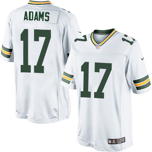 Youth Elite Davante Adams Nike Jersey White Road - #17 NFL Green Bay Packers